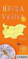Враца - регионална административна сгъваема карта