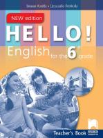 Hello! Книга за учителя по английски език за 6. клас - New Edition